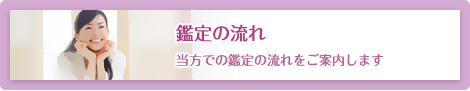 鑑定の流れ 当方での鑑定の流れをご案内します
